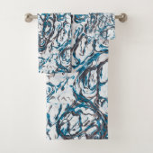 Blau und Braun Badhandtuch Set (Insitu)