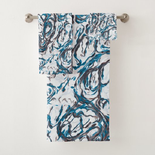 Blau und Braun Badhandtuch Set (Insitu)