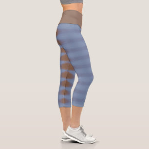 Blau und braun capri leggings