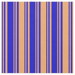 Blau und braun, farbig gestreift/Muster mit Linse Stoff