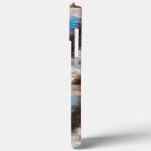 Blau und braun färbte Textur in rauem Holz Case-Mate iPhone Hülle (Rückseite / Links)