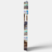 Blau und braun färbte Textur in rauem Holz Case-Mate iPhone Hülle (Rückseite / Rechts)