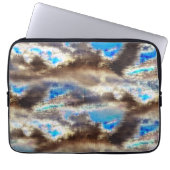 Blau und braun färbte Textur in rauem Holz Laptopschutzhülle (Vorderseite)