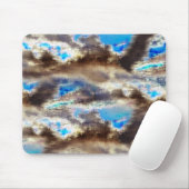 Blau und braun färbte Textur in rauem Holz Mousepad (Mit Mouse)