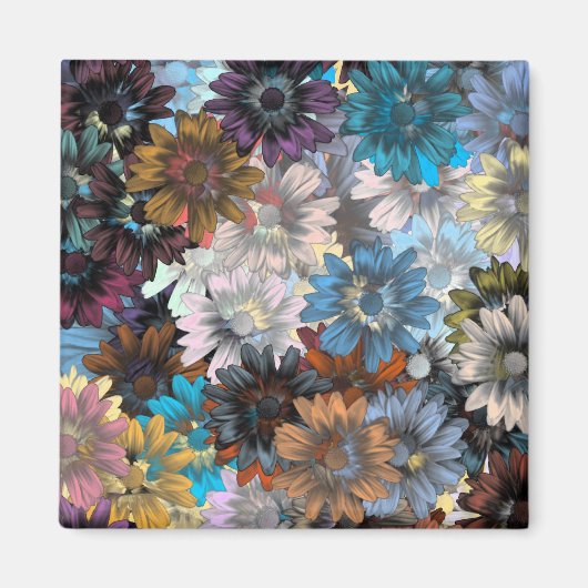 Blau und braun floral magnet (Vorne)
