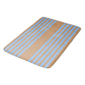 Blau und braun, fünf Streifen Badematte (Schrägansicht)