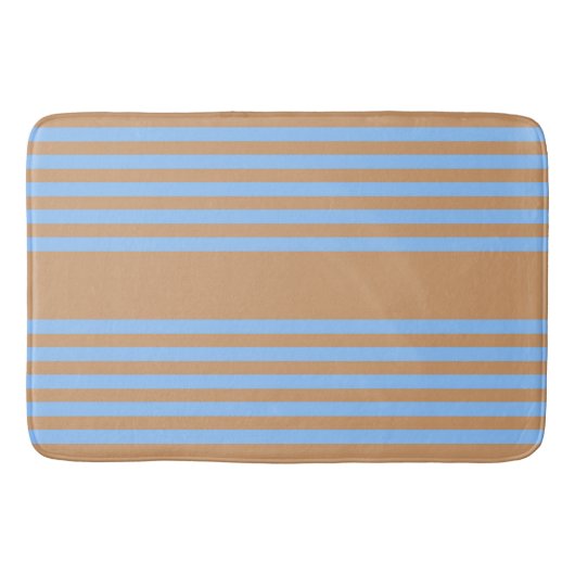 Blau und braun, fünf Streifen Badematte (Vorderseite)