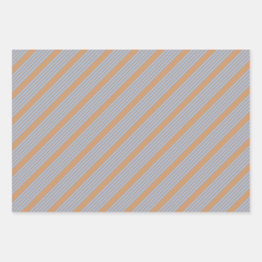 Blau und braun, fünf Streifen Geschenkpapier Set (Vorderseite 2)