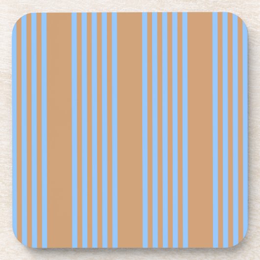 Blau und braun, fünf Streifen Getränkeuntersetzer (Vorderseite)