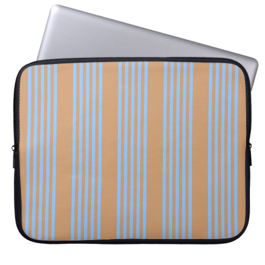 Blau und braun, fünf Streifen Laptopschutzhülle (Vorderseite)