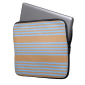 Blau und braun, fünf Streifen Laptopschutzhülle (Vorderseite Links)
