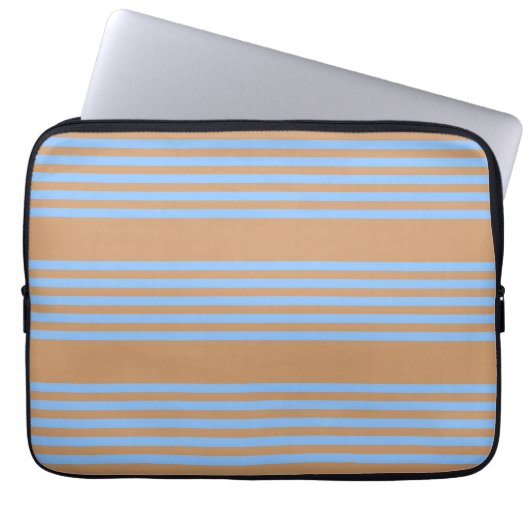 Blau und braun, fünf Streifen Laptopschutzhülle (Vorderseite)