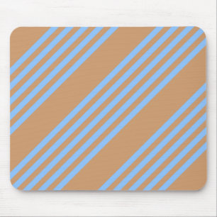 Blau und braun, fünf Streifen Mousepad