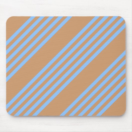 Blau und braun, fünf Streifen Mousepad (Vorne)