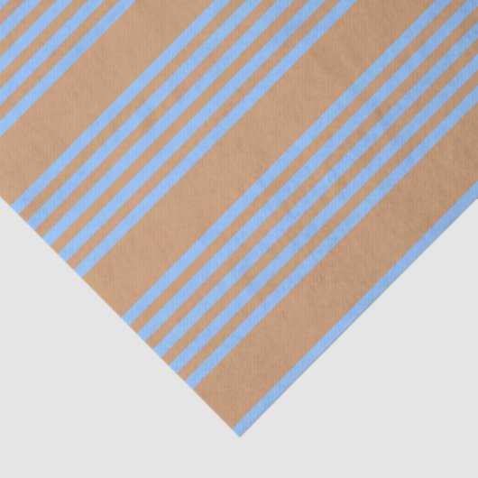 Blau und braun, fünf Streifen Seidenpapier (Detail)