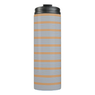 Blau und braun, fünf Streifen Thermosbecher