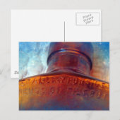Blau und Braun Postkarte (Vorne/Hinten)