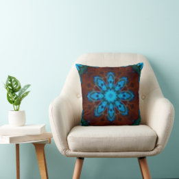 Blau- und Braunkissen Kissen