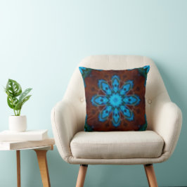 Blau- und Braunkissen Kissen