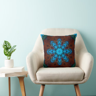 Blau- und Braunkissen Kissen