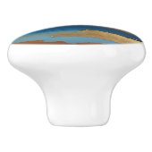 blau und bronze abstrakt keramikknauf (Seitenansicht)