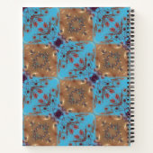 Blau und Bronze Mit Monogramm Notizblock (Rückseite)