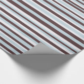 Blau und Brown-Streifen-Packpapier Geschenkpapier (Ecke)