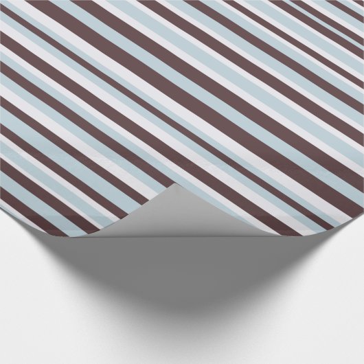 Blau und Brown-Streifen-Packpapier Geschenkpapier (Ecke)