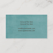 Blau und Brown-Strudel-Vintage Geschäfts-Karte Visitenkarte (Rückseite)