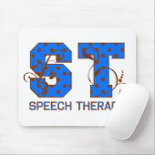 Blau und Brown-Tupfen Mousepad (Mit Mouse)