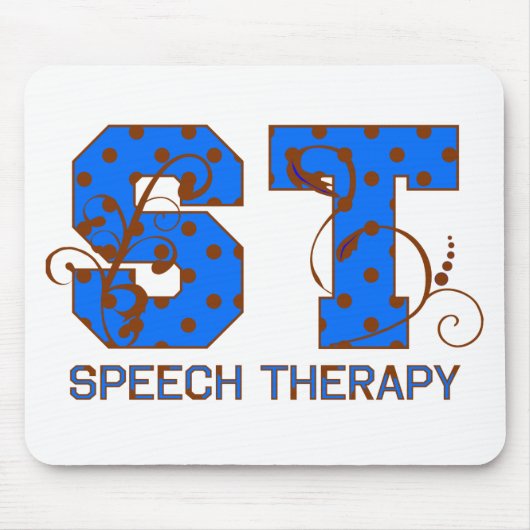 Blau und Brown-Tupfen Mousepad (Vorne)