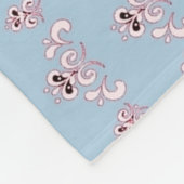 Blau und Cranberry Fleecedecke (Ecke)