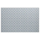 Blau und Cream Art Deco Blumenmuster Stoff (Fat Quarter (45,7 x 55,9 cm))