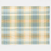 Blau und Cream Tartan Design Fleece Blanket (Vorderseite (Horizontal))