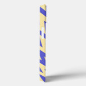 Blau und Cream Zigzag Zickzack Muster Case-Mate iPhone Hülle (Rückseite / Rechts)