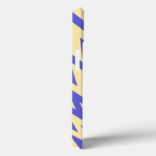 Blau und Cream Zigzag Zickzack Muster Case-Mate iPhone Hülle (Rückseite / Rechts)