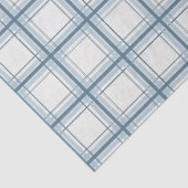 Blau und Creme Kariert Gemustert Seidenpapier (Ausschnitt)