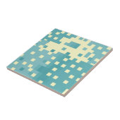 Blau- und Cyan-Pixelmuster Fliese (Seite)
