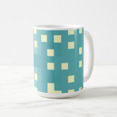 Blau- und Cyan-Pixelmuster Kaffeetasse (VorderseiteRechts)