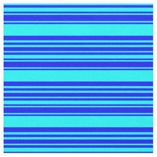 Blau- und Cyan-Streifen/Linke-Muster Stoff