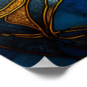 Blau und die goldene Eleganz - KI im Aufstieg Poster (Ecke)