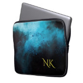 Blau und dunkel Gehäuse Laptopschutzhülle (Vorderseite Links)