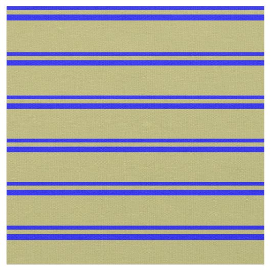 Blau und dunkel Khaki farbige Linienmuster Stoff (Nahaufnahme)