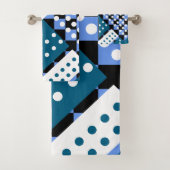 Blau und dunkelblau badhandtuch set (Insitu)