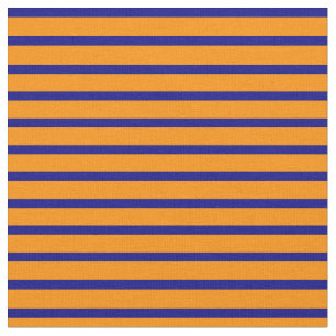 Blau- und dunkelorangefarbenes Muster Stoff