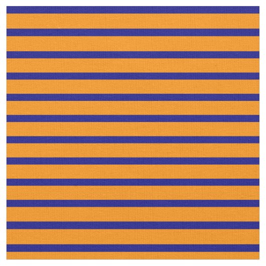 Blau- und dunkelorangefarbenes Muster Stoff (Nahaufnahme)