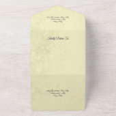 Blau- und Elfenbeinfarben-Rose mit QR-Code All In One Einladung (Außenbereich)