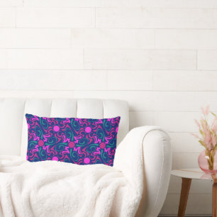 Blau und Fuchsia Pink Star Nahtlose Vector Muster Lendenkissen