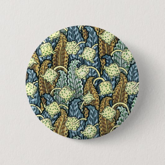 Blau und Garten Browns Nouveau Button (Vorderseite)