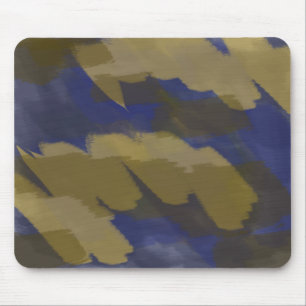 Blau und gelb abstrakt mousepad